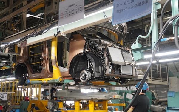 新型軽EVの生産が水島製作所で始まった（岡山県倉敷市）