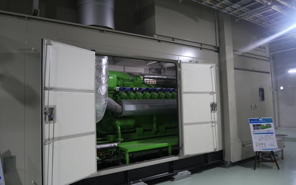 エネルギーセンターに総出力2500キロワットのコージェネレーション設備を導入し、電気と排熱を活用する