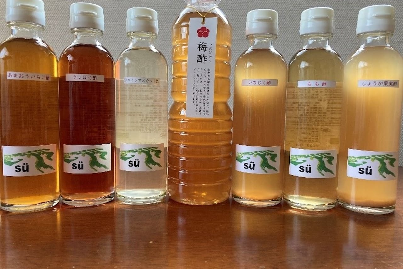 福岡県のスーから果物酢、和歌山県の梅ボーイズから梅酢をお取り寄せ