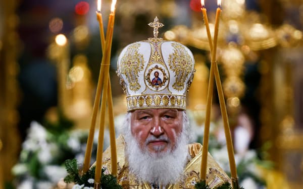 英政府はロシア正教会のキリル総主教を制裁対象に加えた（写真は１月）＝ロイター