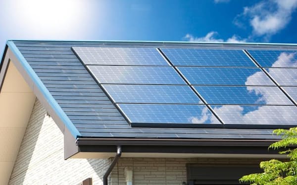 既存の屋根の大きさに応じて太陽光パネルを設置する（イメージ）