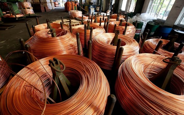 FILE PHOTO: Copper rods are seen at Truong Phu cable factory in northern Hai Duong province, outside Hanoi, Vietnam, August 11, 2017. REUTERS/Kham/File Photo