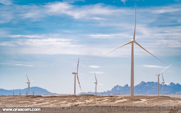 豊田通商などの連合はエジプト東部ラス・ガレブで風力発電事業を展開する。