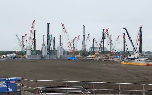 半導体メーカーTSMCの子会社の工場建設予定地＝2022年5月6日、熊本県菊陽町