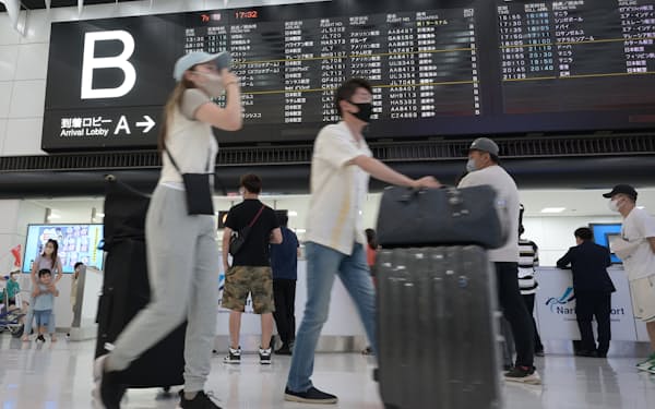 成田空港国際線到着ロビー（2022年7月1日）