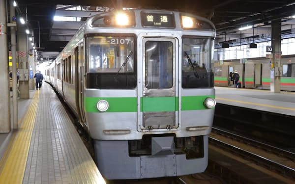 JR北海道の普通列車（札幌駅）