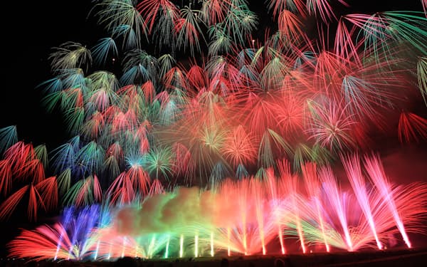 山梨県市川三郷町の「神明の花火」大会はコロナ前までは例年20万人を集めた