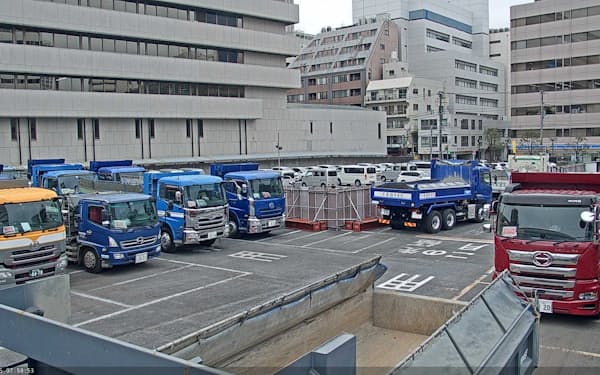 大林組は東京都江東区のほか、横浜市と大阪市でも車両基地を設置する（横浜市西区の車両基地）