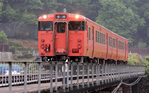 利用者の減少で、ローカル鉄道の収益環境は悪化が続く（JR西日本の芸備線）