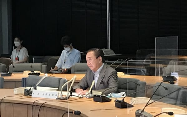 黒岩知事は「自主療養届出制度」の積極的な利用を呼びかけた（27日、横浜市）