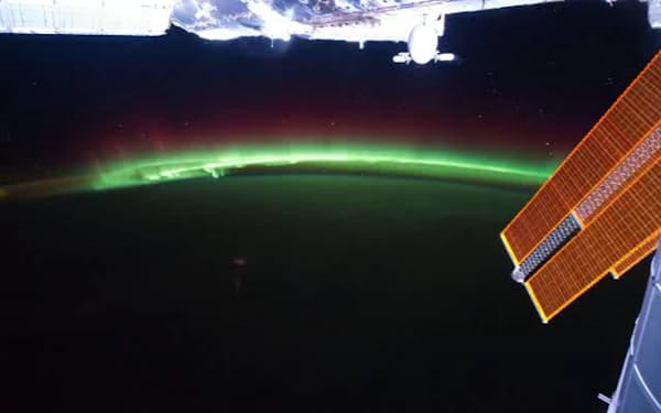 電離圏から見た地球の様子＝NASA提供
