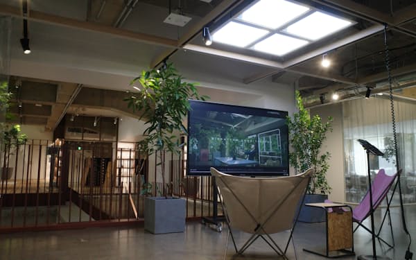 コクヨの東京品川オフィス「ＴＨＥ　ＣＡＭＰＵＳ」では、様々な企業との実証実験が行われている