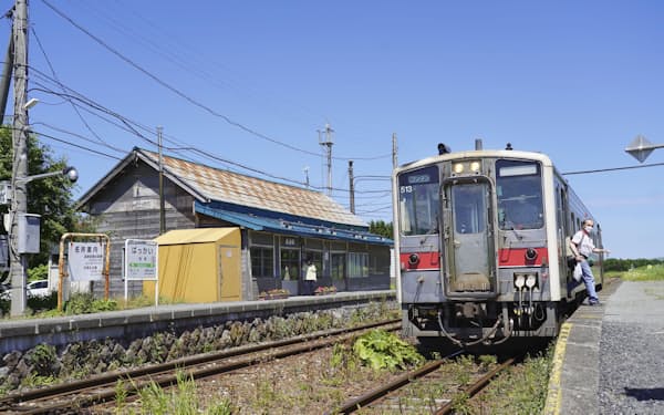 「日本最北の無人駅」として鉄道ファンに人気があるJR宗谷線の抜海駅=北海道稚内市、共同