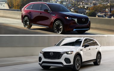 マツダは米国で大型SUVの販売拡大に注力する(㊤は「CX-90」、㊦は「CX-70」)