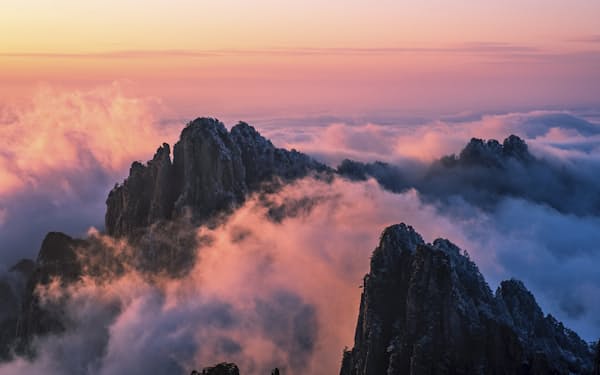 黄山など中国は多くの世界遺産や景勝地を抱える（2020年12月、安徽省）＝イマジンチャイナ・ＡＰ