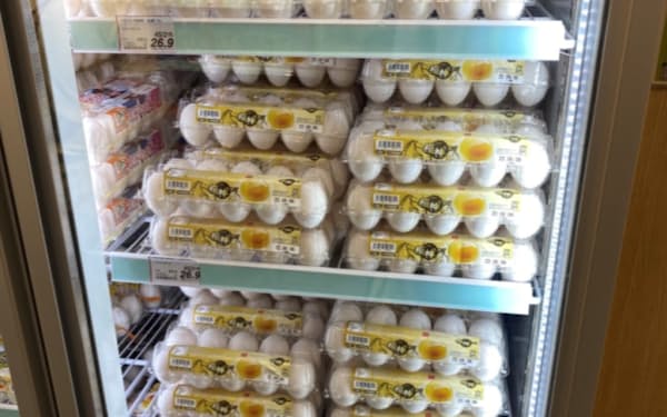 稲見商店は香港への鶏卵輸出を始めた（香港の小売店、2パック買うと1パック約27香港ドル）