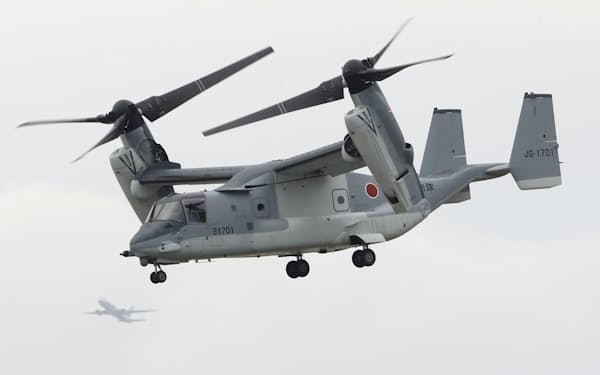 　陸上自衛隊の輸送機V22オスプレイ＝2020年11月、千葉県木更津市