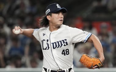 日本ハム戦に先発した西武・今井=ベルーナドーム