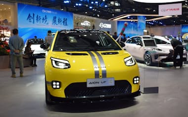 自動車ショーに設けられた広州汽車のブース(11月下旬、広東省広州市)