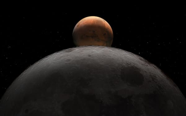 月と火星の探査が今後本格化する（NASA提供）