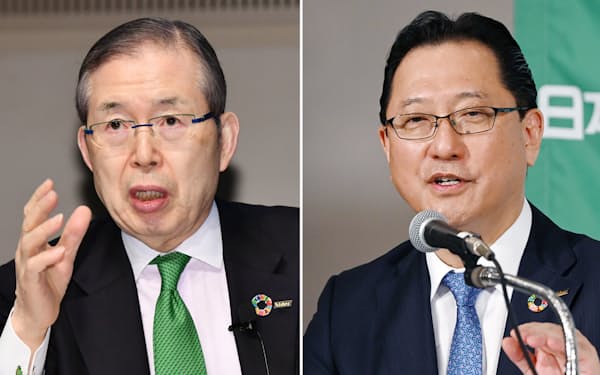 日本電産の永守重信会長兼CEO（写真左）と関潤社長兼COO
