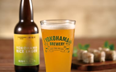 崎陽軒のお弁当から生まれる規格外のごはんを使ったビール=同社提供