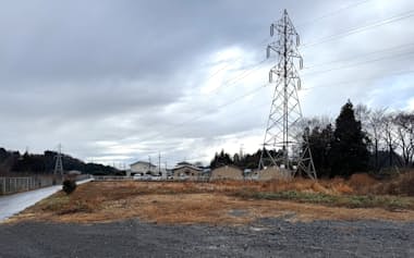 系統用蓄電池の物件情報サイトに「2026年連系」案件として掲載されていた土地(14日、福島県西郷村)