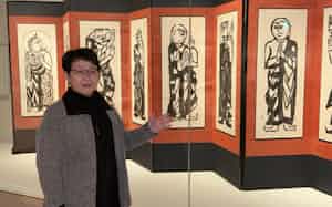 南砺市立福光美術館の渡邊一美館長 南砺市立福光美術館の渡邊一美館長