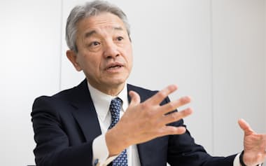 ヨークHDの石橋誠一郎社長(25年12月、東京都品川区)