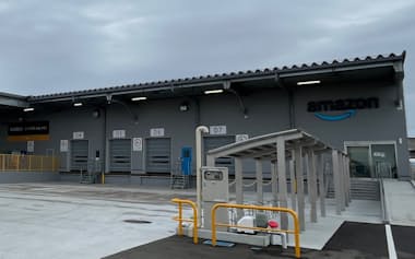 9月に稼働したアマゾンの配送拠点の外観(石川県野々市市)