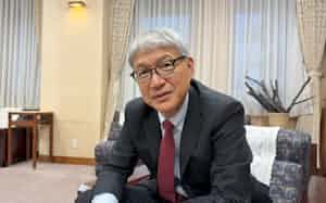 「これからはロケット県」と力を込める和歌山県の宮崎泉知事(12月17日、和歌山市) 「これからはロケット県」と力を込める和歌山県の宮崎泉知事(12月17日、和歌山市)