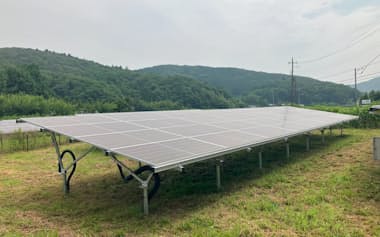 耕作放棄地などの空き地を活用したCECの小型太陽光発電所(茨城県石岡市)