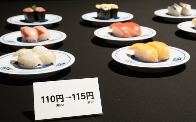 くら寿司 1皿の最低価格を5円上げ115円に 10月から 日本経済新聞 くら寿司 1皿の最低価格を5円上げ115円に 10月から 日本経済新聞