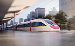ビングループが開発を目指す高速鉄道のイメージ図 ビングループが開発を目指す高速鉄道のイメージ図