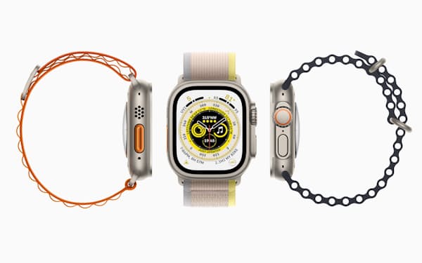 「Apple Watch Ultra」はウエットスーツの上から装着しやすいベルトを用意するなど厳しい環境下での使用を想定している=アップル提供