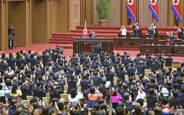 8日の最高人民会議では核関連の法令が採択された＝朝鮮通信・共同