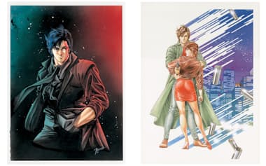 「シティーハンター大原画展」で展示された原画 ©北条司/コアミックス 1985