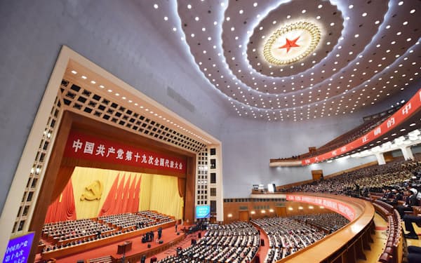 　2017年10月、北京の人民大会堂で開催された第19回中国共産党大会（共同）　