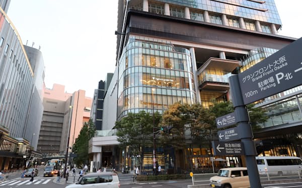 グランフロント大阪南館は３年連続で関西商業地の最高価格地点となった（大阪市北区）