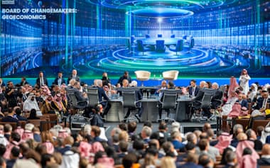 サウジの首都リヤドには世界の金融業界の幹部が毎年集まる(25年10月)