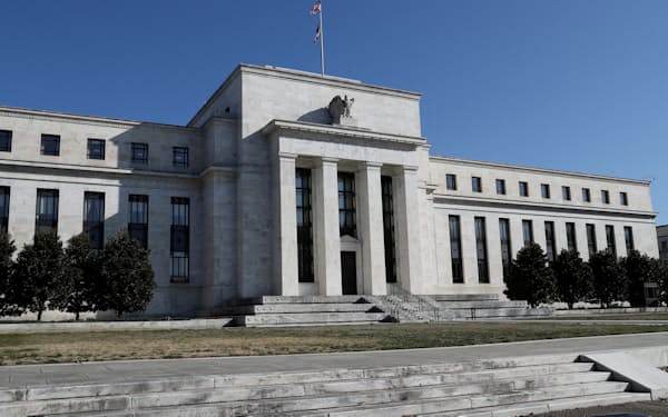 FILE PHOTO: Federal Reserve Board building on Constitution Avenue is pictured in Washington, U.S., March 19, 2019. REUTERS/Leah Millis/File Photo