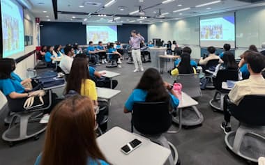 クアラルンプールにあるモナシュ大学マレーシア校の授業風景。マレーシアへの留学生は増えている(同大学提供)