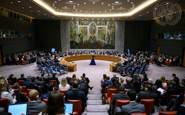 国連の安全保障理事会は22日、ウクライナ侵攻をめぐる閣僚級会合を開いた＝国連提供