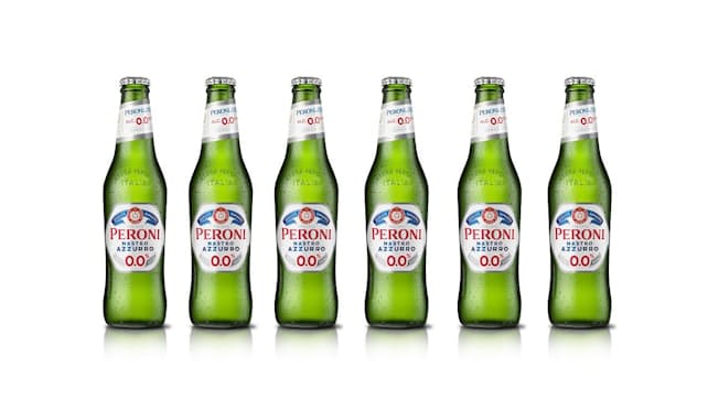 欧州で発売したノンアルコールビール「PERONI Nastro Azzurro 0.0%」