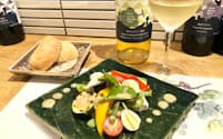 「和食器フレンチ Komorebi」の「都産野菜のニース風サラダ」