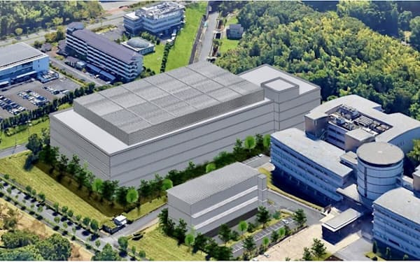 NTTが京都府精華町に新設するデータセンター（中央）のイメージ（同社提供）