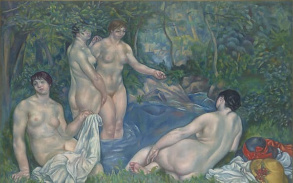 安井曽太郎 「水浴裸婦」（1914年、石橋財団アーティゾン美術館蔵）
