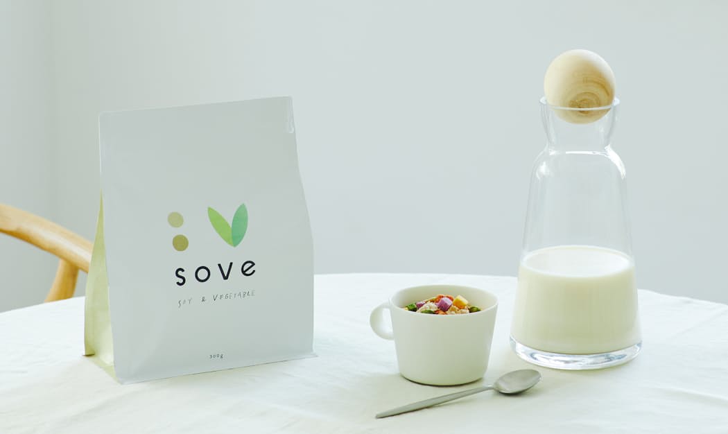 カゴメは不二製油と共同開発した大豆と野菜の新ブランド「SOVE」を発表した