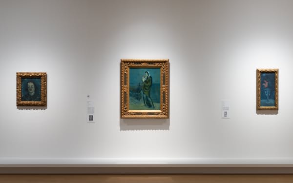 「青の時代」の絵画作品の下層には、別の絵が隠れている（神奈川県箱根町のポーラ美術館）©Ken KATO