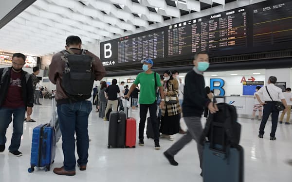 成田空港の国際線到着ロビー（2022年7月）